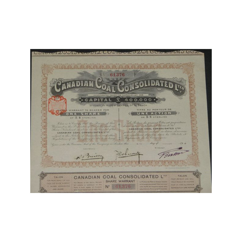 Canadian Coal Consolidated Ltd