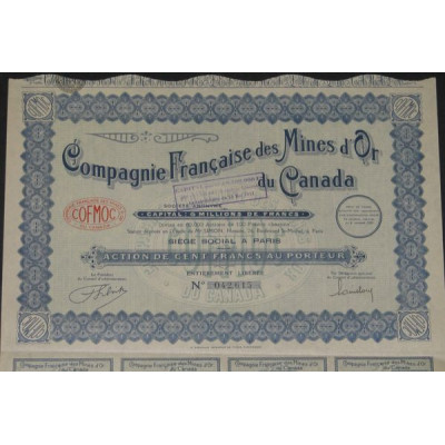 Cie Française des Mines d'Or du Canada (Act)