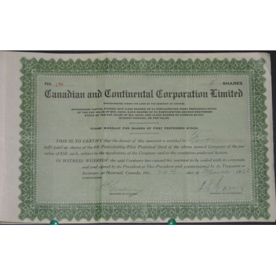 Canadian and Continental Corporation Ltd