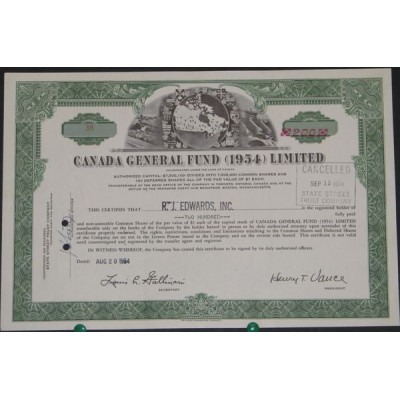 Canada General Fund (1954) Ltd (Titre 200 Act)