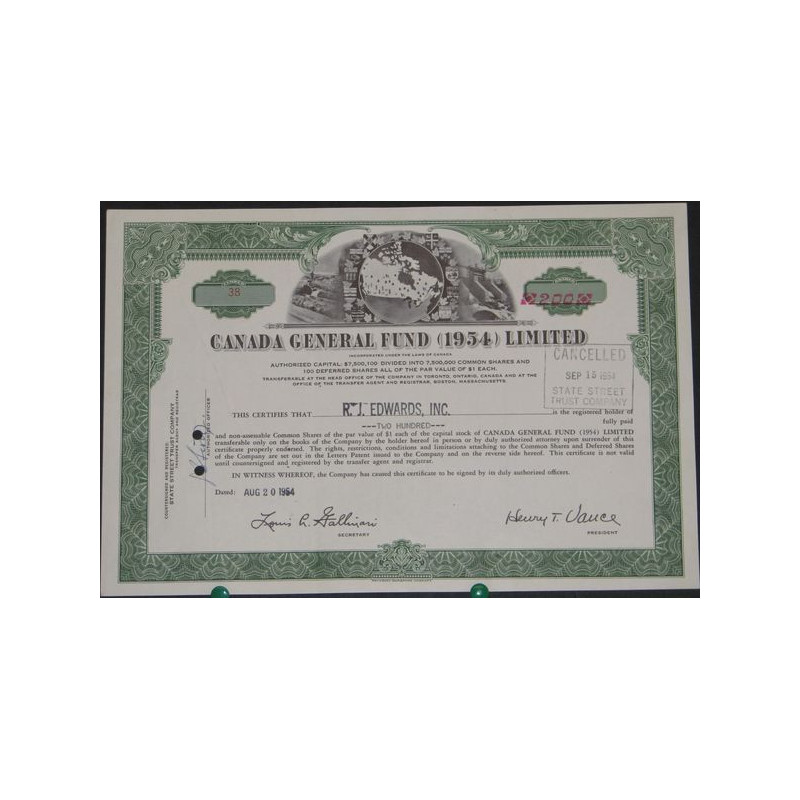 Canada General Fund (1954) Ltd (Titre 200 Act)