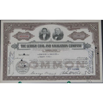 The Lehigh Coal and Navigation Cy (Marron) (Titre 25 Act)