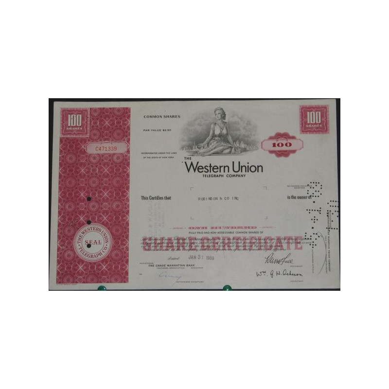 The Western Union Telegraph Cy (Titre 100 Act)