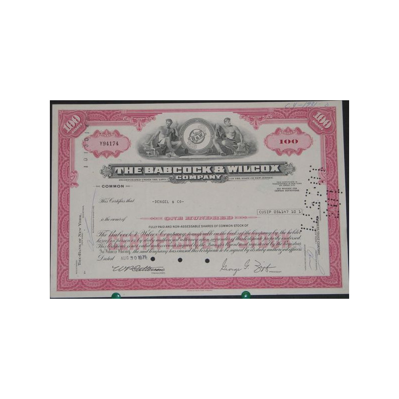 The Babcock & Wilcox Cy (Titre 100 Ac)