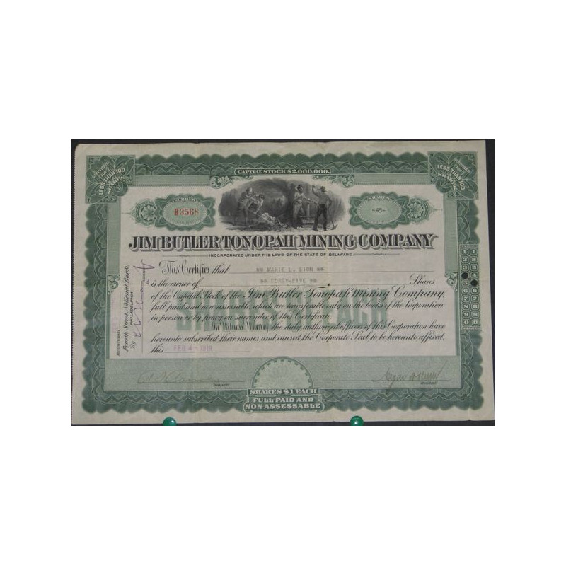 Jim Butler Tonopah Mining Cy