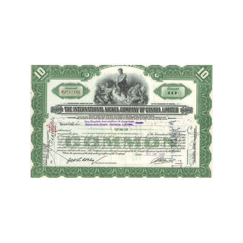 The International Nickel Cy of Canada Ltd (Titre 10 Ac)