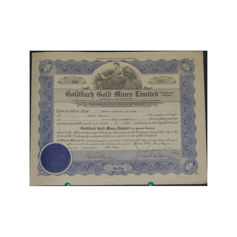 Goldfinch Gold Mines Ltd