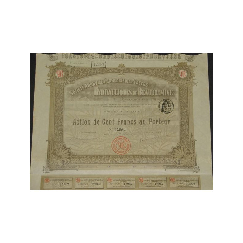 S.A. Française des Placers Hydrauliques de Beaudrymine