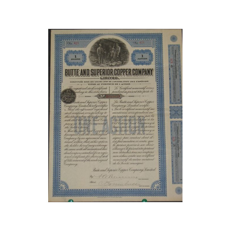 Butte and Superior Copper Cy Ltd (1 Act)