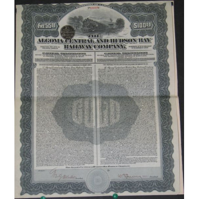 The Algoma Central and Hudson Bay Railway Cy ($ 100)