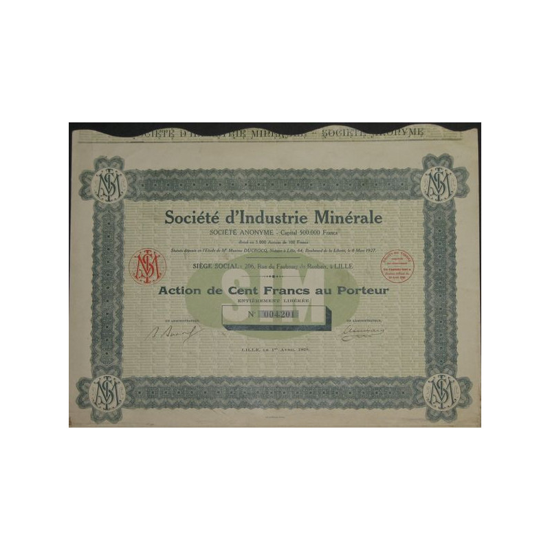 Sté d'Industrie Minérale