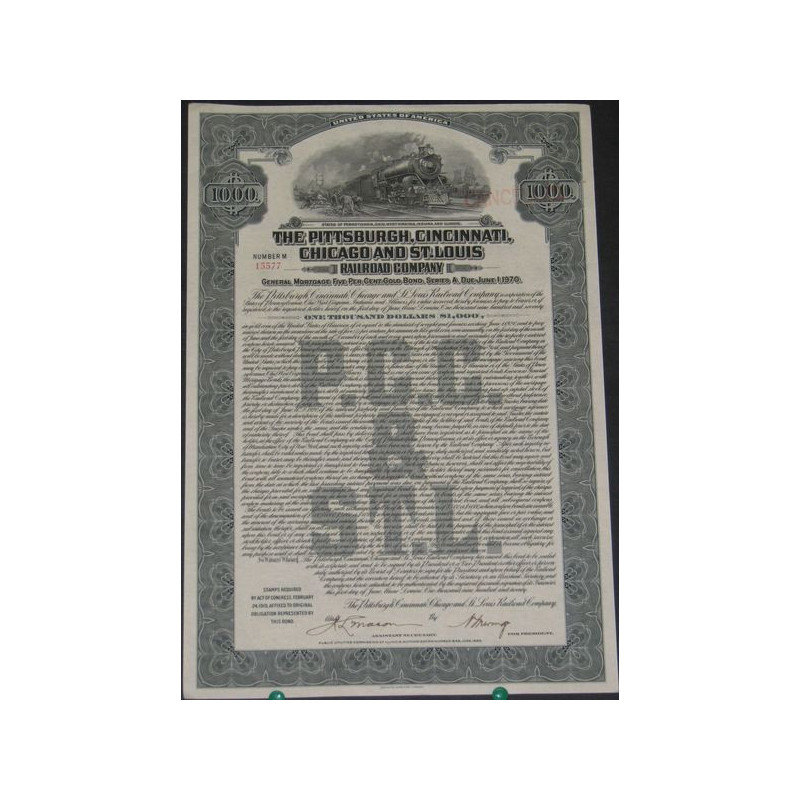 The Pittsburgh Cincinatti Chicago and St Louis Railroad Cy
