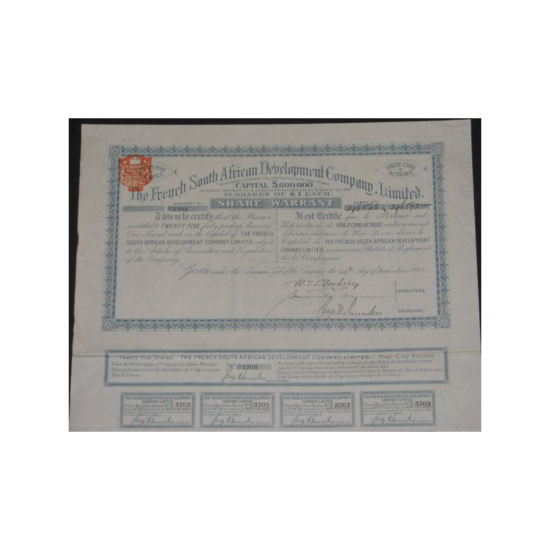 The French South African Development Cy Ltd