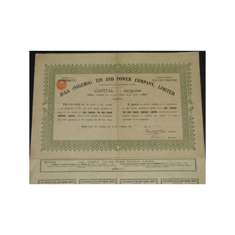 Juga (Nigeria) Tin and Power Cy Ltd (25 Ac)