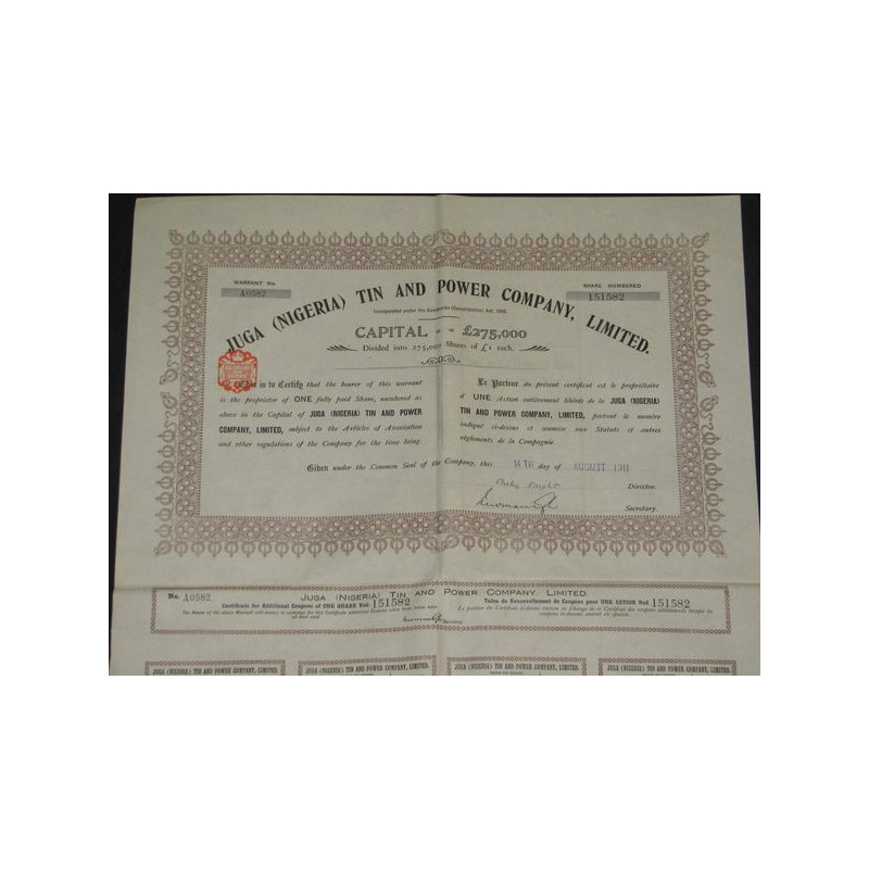 Juga (Nigeria) Tin and Power Cy Ltd (1 Ac)