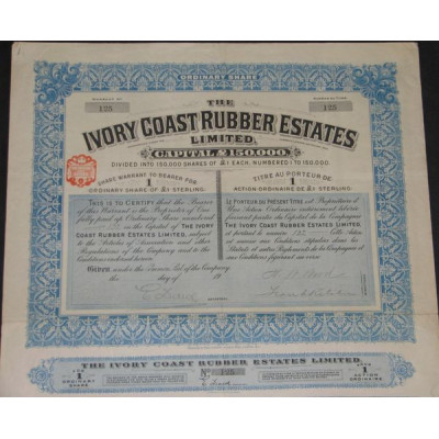 The Ivory Coast Rubber Estates Ltd (1 Ac)