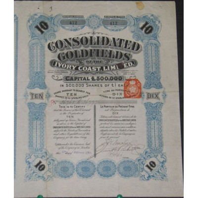 Consolidated Goldfields of the Ivory Coast Ltd