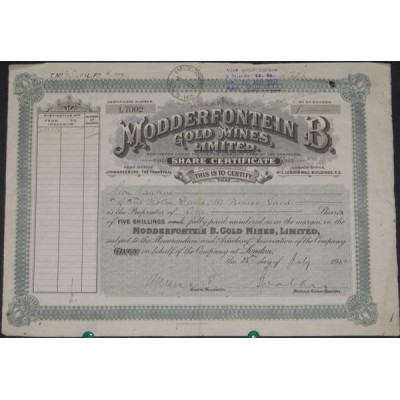 Modderfontein B. Gold Mines Ltd (Nomin)