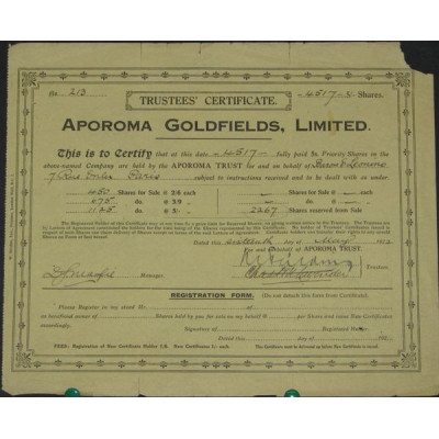Aporoma Goldfields Ltd