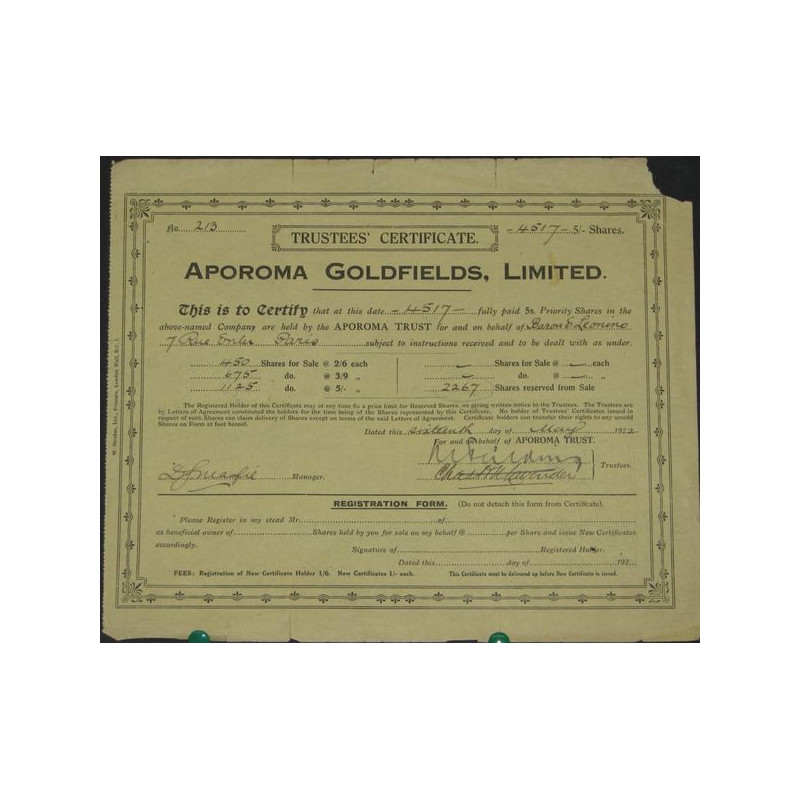 Aporoma Goldfields Ltd