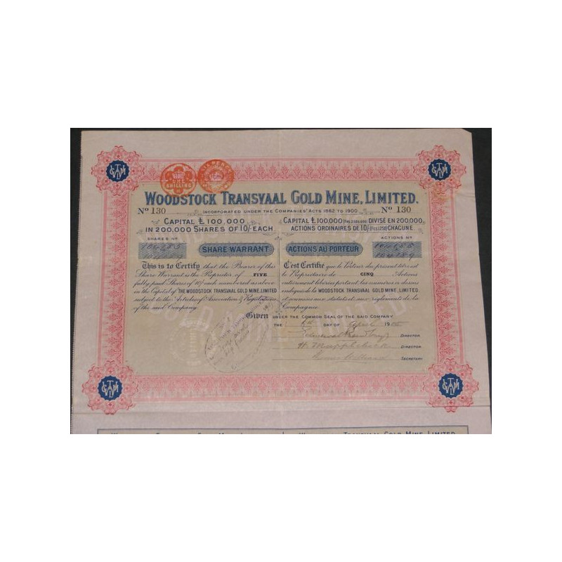 Woodstock Transvaal Gold Mine Ltd