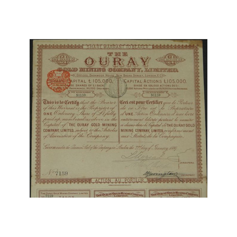 The Ouray Gold Mining Cy Ltd