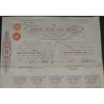 Hannan's Napier Gold Cy Ltd