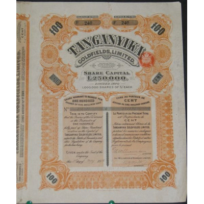 Tanganyika Goldfields Ltd (100 Ac)