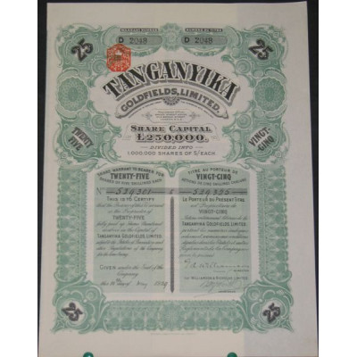 Tanganyika Goldfields Ltd (25 Ac)