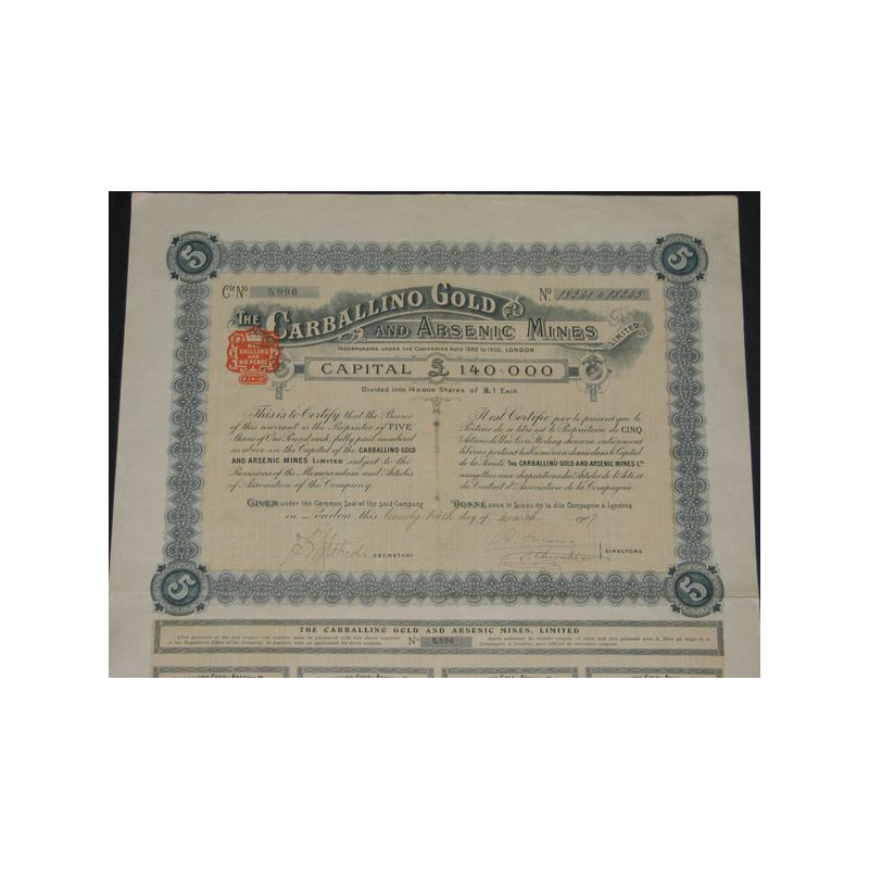 The Carballino Gold and Arsenic Mines (5 Ac)