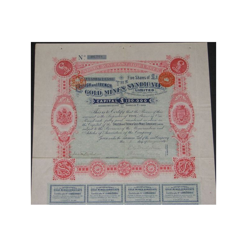 The English and French Gold Mines Syndicate Ltd