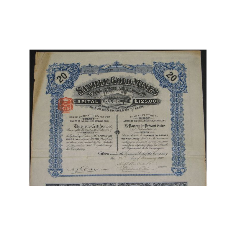 Sawhee Gold Mines (West Africa) Ltd (20 Ac)