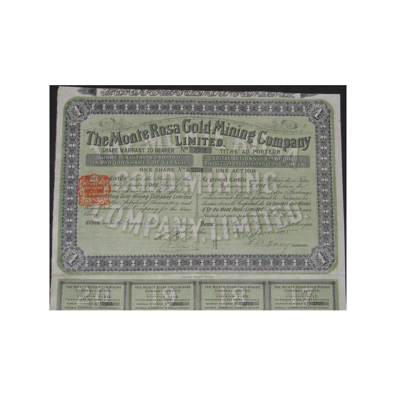 The Monte Rosa Gold Mining Cy Ltd (1 Ac)