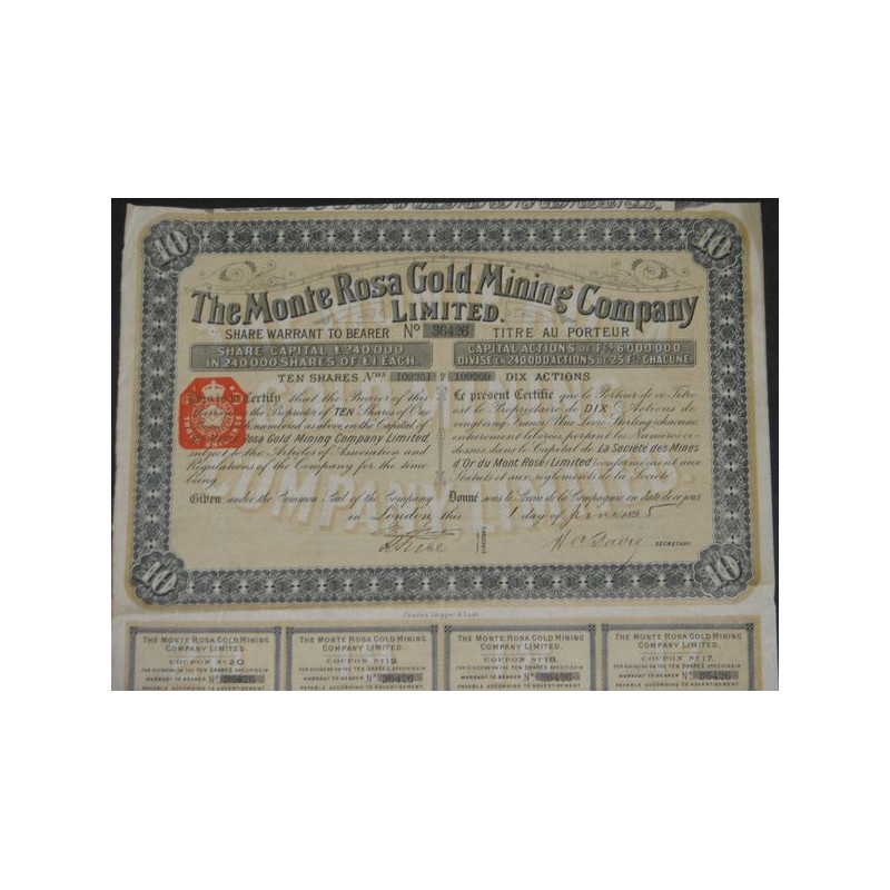 The Monte Rosa Gold Mining Cy Ltd (10 Ac)