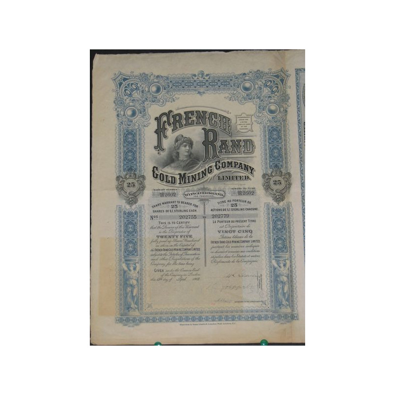 French Rand Gold Mining Cy Ltd (25 Ac)