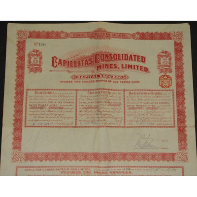 Capillitas Consolidated Mines Ltd (5 Ac)