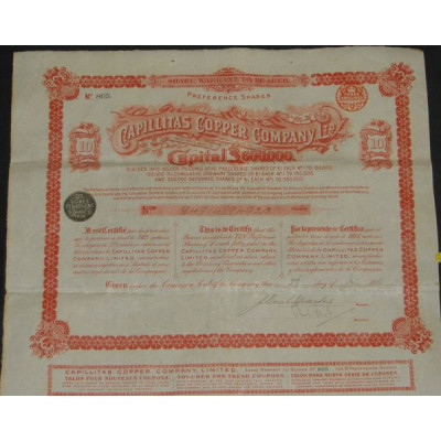 Capillitas Consolidated Mines Ltd (10 Act P)