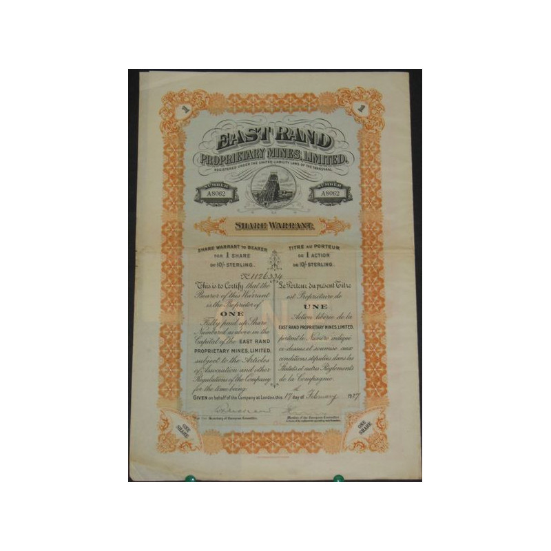 East Rand Proprietary Mines Ltd (1 Act)