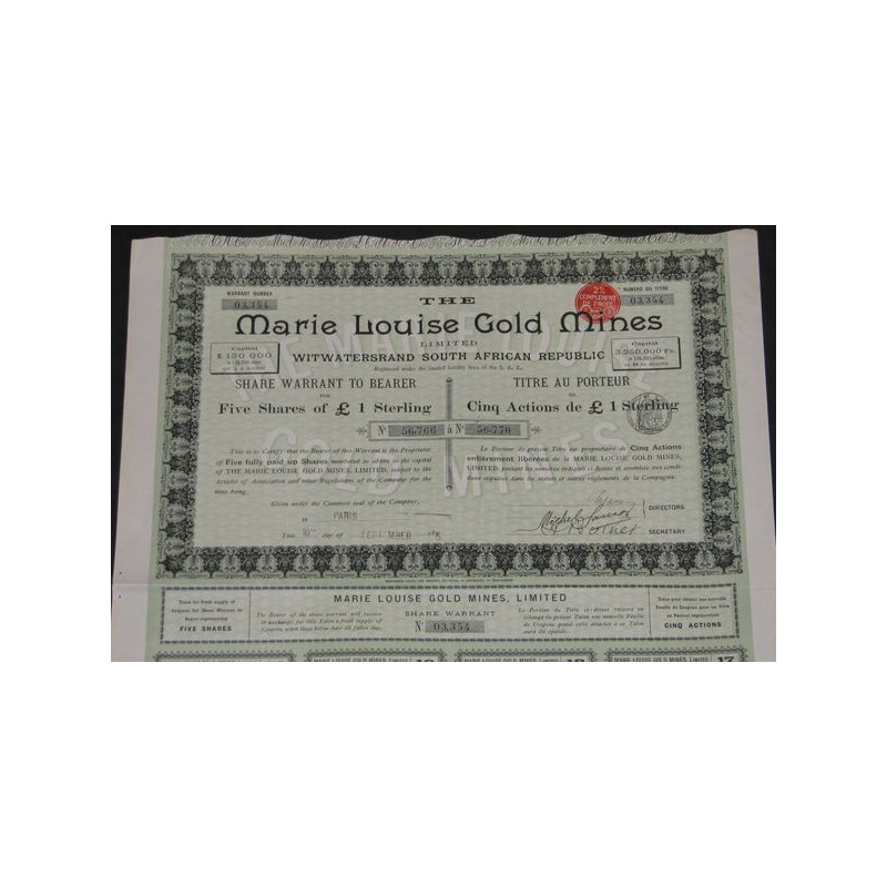 The Marie Louise Gold Mines Ltd (5 Act)