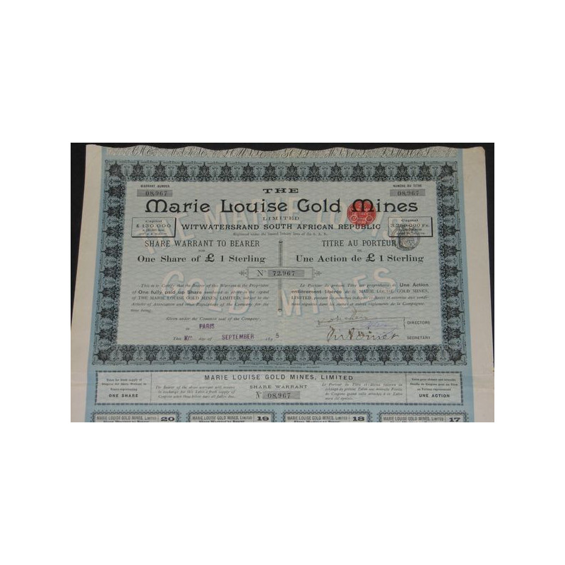 The Marie Louise Gold Mines Ltd (1 Act)