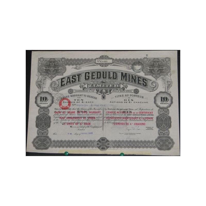 East Geduld Mines Ltd (10 Act)