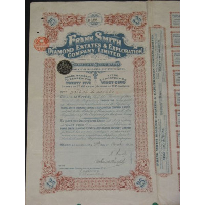Frank Smith Diamond Estates & Exploration Cy Ltd (25 Act)