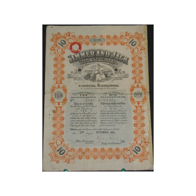 Simmer and Jack Mines Ltd (10 Act)