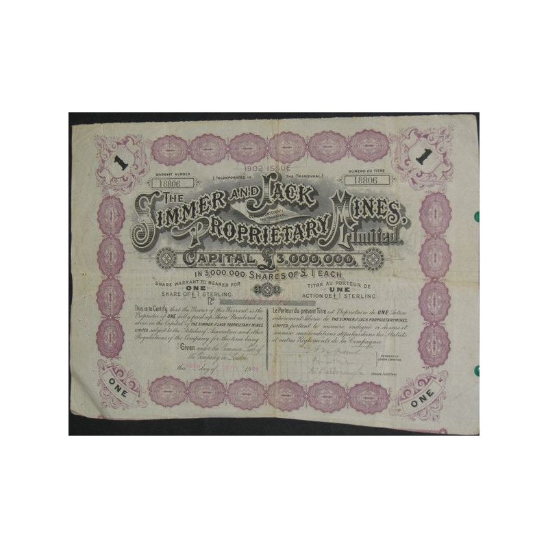 The Simmer and Jack Proprietary Mines Ltd (1 Act)