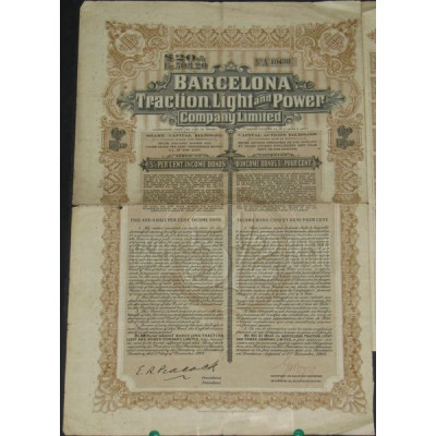 Barcelona Traction Light and Power Cy Ltd (Income Bond)