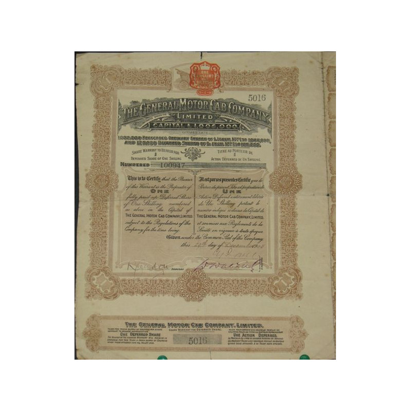 The General Motor Cab Cy Ltd (1 Act - Modèle 1)