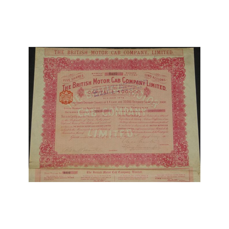 The British Motor Cab Cy Ltd (05 Act diff - Modèle 1)