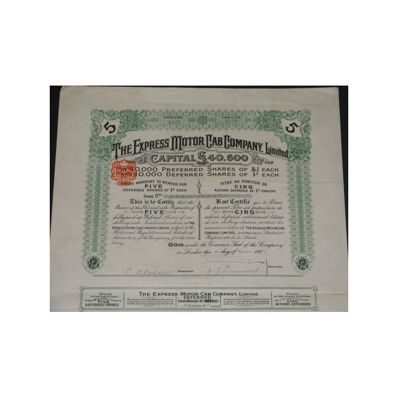 The Express Motor Cab Cy Ltd (5 Act diff)