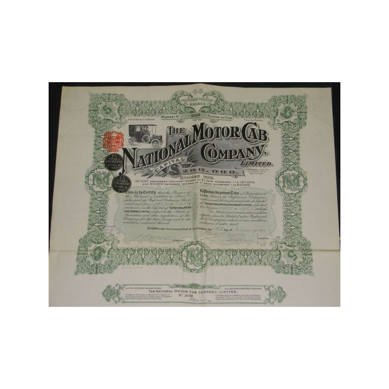 The National Motor Cab Cy Ltd (5 Act - Modèle 1)