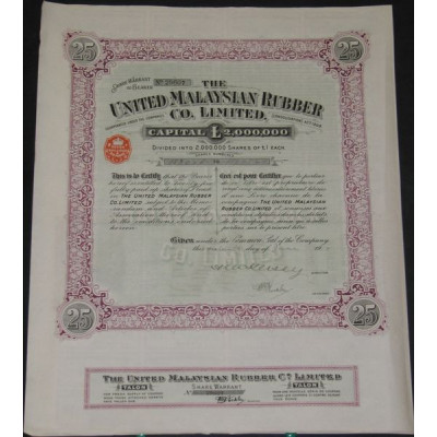 The United Malaysian Rubber Cy Ltd (25 Ac)